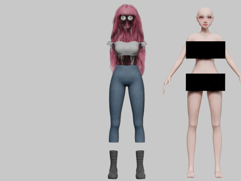 Basic cool woman V39283 3D Модель
