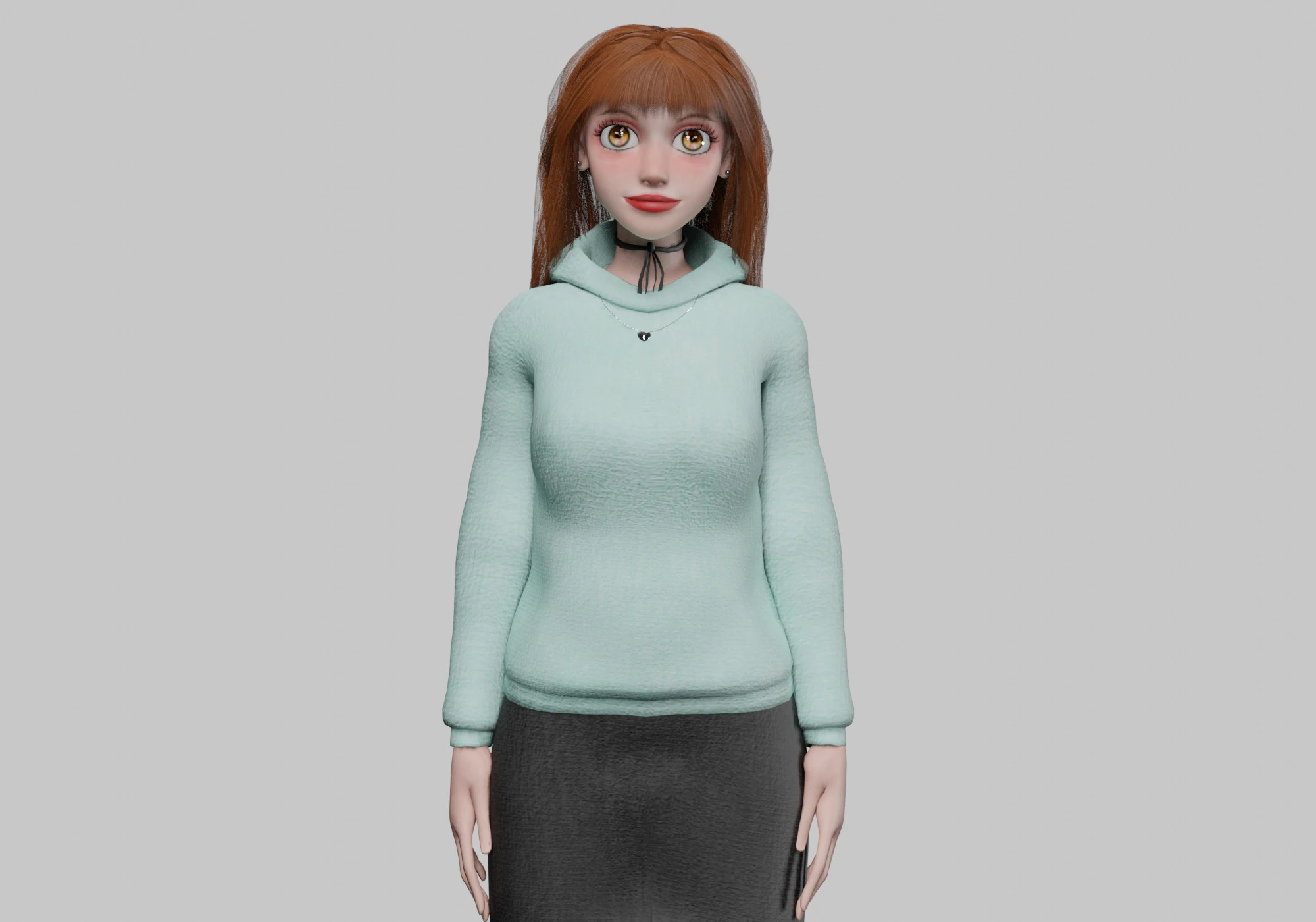 Basic cute Woman V35794 3D Model .c4d .max .obj .3ds .fbx .stl .blend