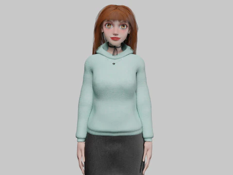 Mujer linda b&aacute;sica V35794 Modelo 3D