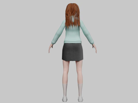 Basic cute Woman V35794 3D Model