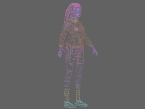 Basic cute Woman V35794 3D Модель