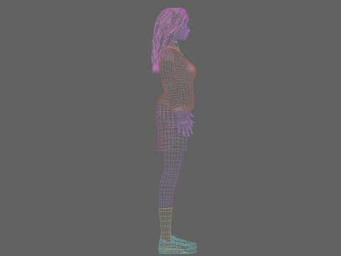 Basic cute Woman V35794 3D Модель