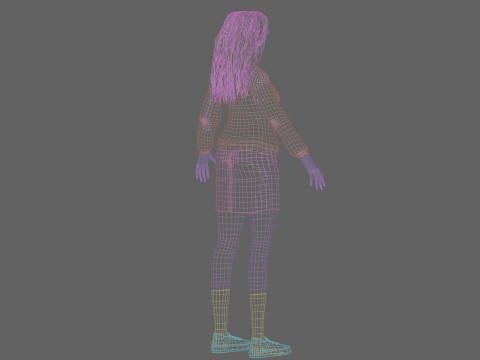 Basic cute Woman V35794 3D Модель