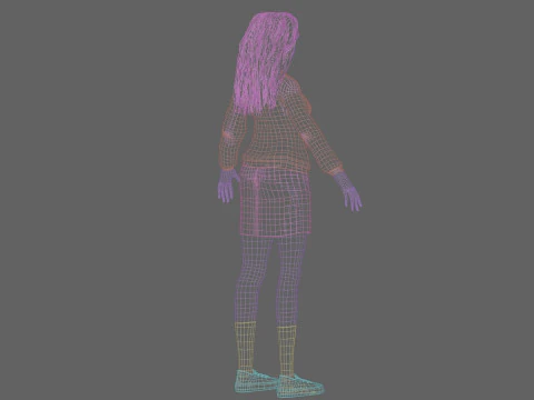 Basic cute Woman V35794 3D Model