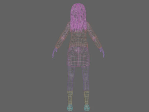Basic cute Woman V35794 3D Model