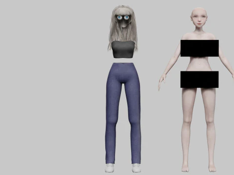 Basic Standard woman V33699 3D Model