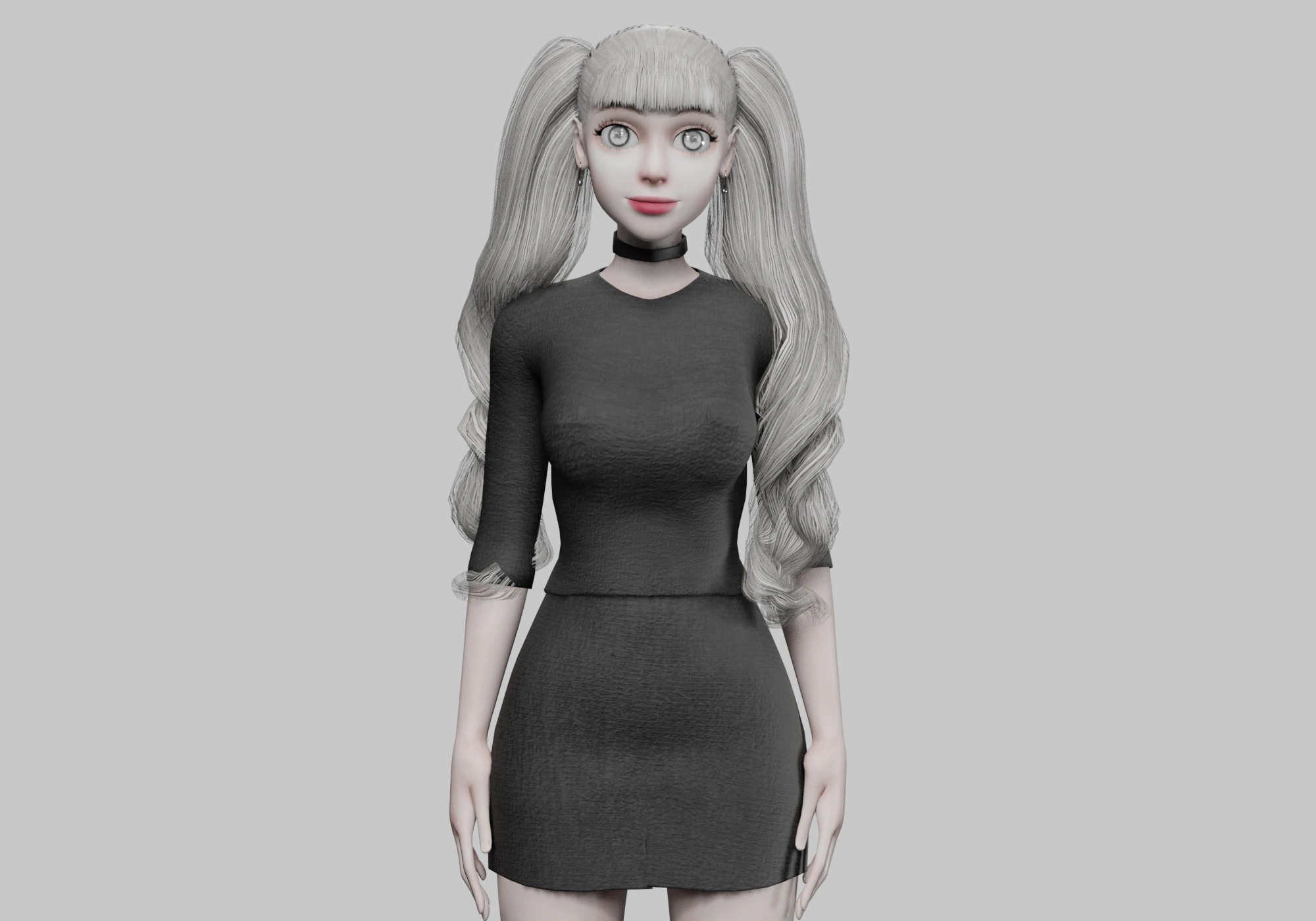 Basic sweet Woman V35535 3D Model .c4d .max .obj .3ds .fbx .stl .blend