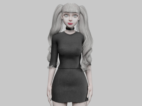 Basic sweet Woman V35535 3D Model