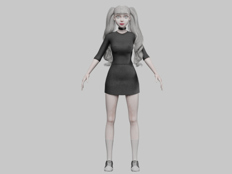 Basic sweet Woman V35535 3D Model