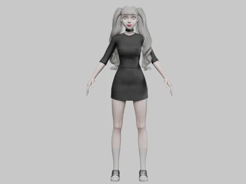 Basic sweet Woman V35535 3D Model