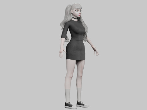 Basic sweet Woman V35535 3D Model