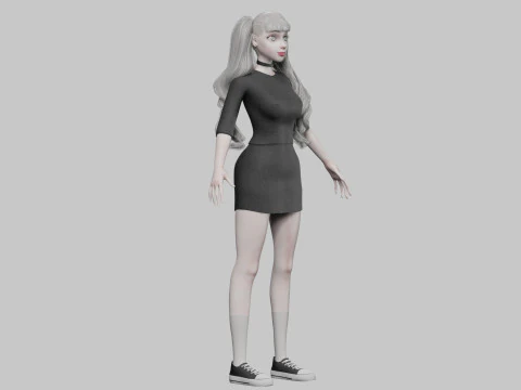 Basic sweet Woman V35535 3D Model