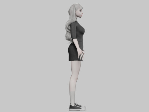 Basic sweet Woman V35535 3D Model