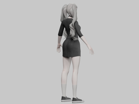 Basic sweet Woman V35535 3D Model