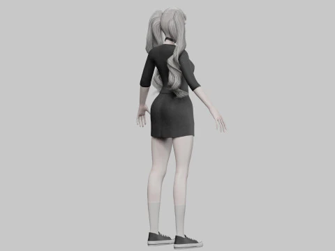 Basic sweet Woman V35535 3D Model
