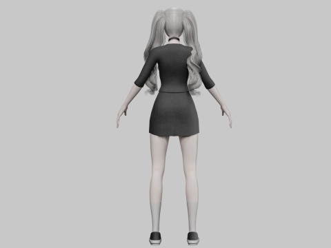Basic sweet Woman V35535 3D Model