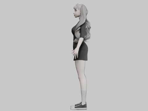Basic sweet Woman V35535 3D Model