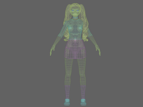Basic sweet Woman V35535 3D Model