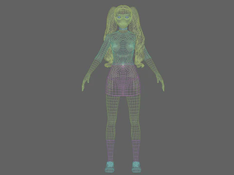 Basic sweet Woman V35535 3D Model