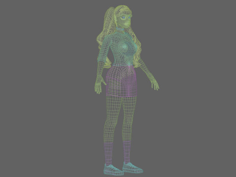 Basic sweet Woman V35535 3D Model