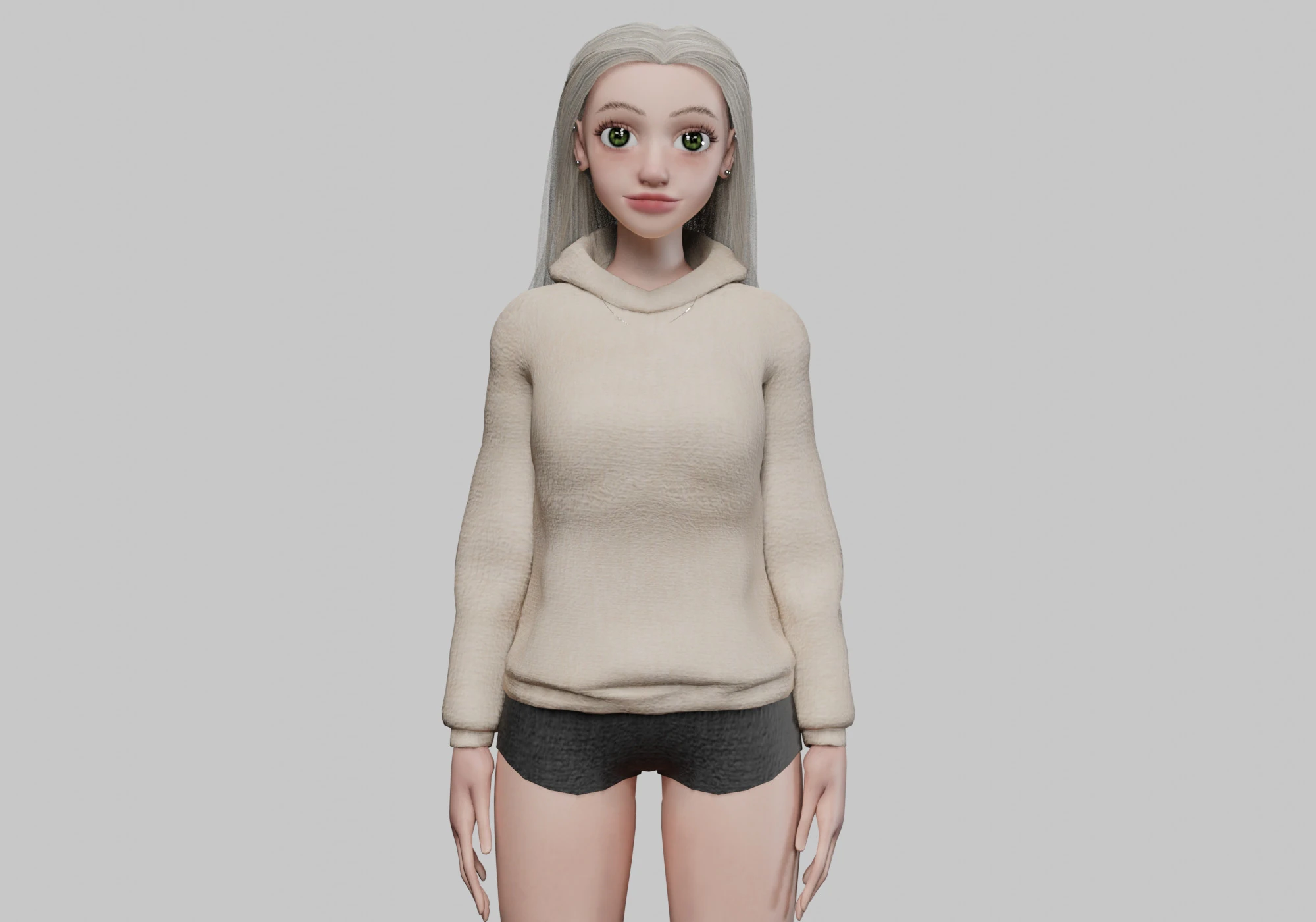 Beautiful Basic Woman V37009 3D Model .c4d .max .obj .3ds .fbx .stl .blend 
