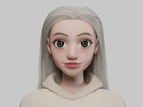 Beautiful Basic Woman V37009 3D Model