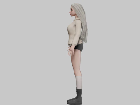 Beautiful Basic Woman V37009 3D Model