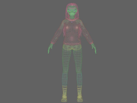 Beautiful Basic Woman V37009 3D Model