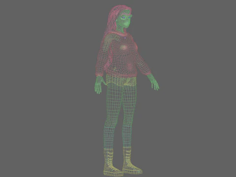 Beautiful Basic Woman V37009 3D Model