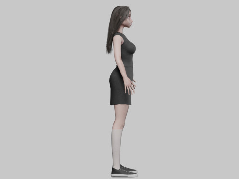 Beautiful cute Woman V32776 3Dモデル
