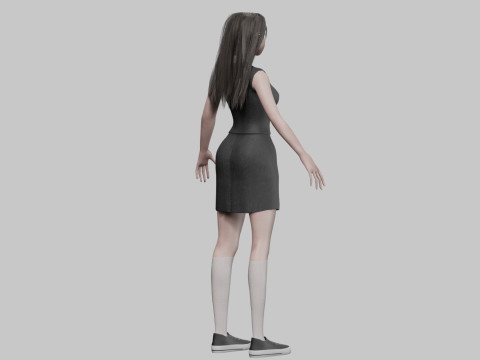 Beautiful cute Woman V32776 3Dモデル