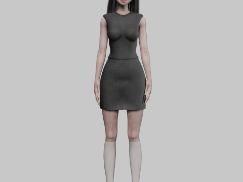 Beautiful cute Woman V32776 3Dモデル