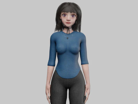 Belle Jolie Femme V36062 Modèle 3D