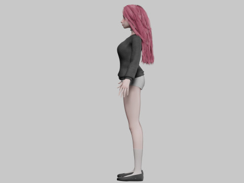 Cartoon cute Woman V32998 Modèle 3D
