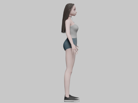 Cartoon Pretty Woman V27603 3D मॉडल