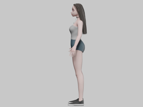 Cartoon Pretty Woman V27603 3D मॉडल