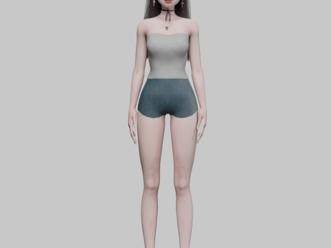 Cartoon Pretty Woman V27603 3D मॉडल