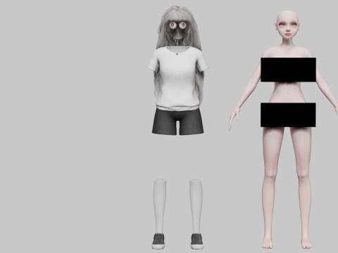 Classic Basic Woman V38913 3D Model