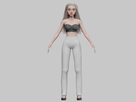 Classic cute Woman V30043 Model 3D