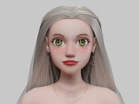 Classic cute Woman V30043 Model 3D