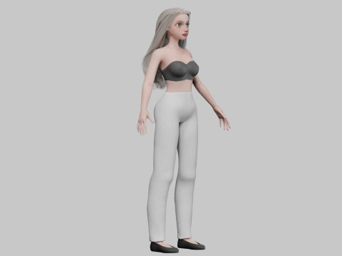 Classic cute Woman V30043 Model 3D