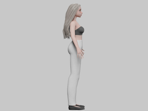 Classic cute Woman V30043 Model 3D