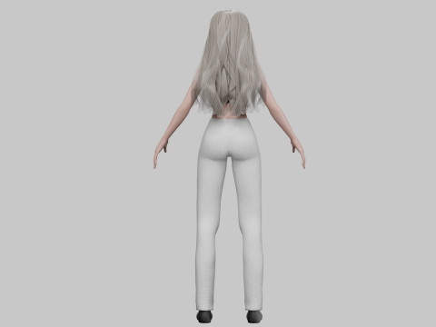 Classic cute Woman V30043 Model 3D