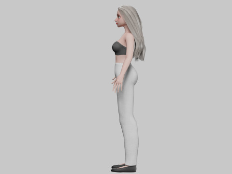 Classic cute Woman V30043 Model 3D