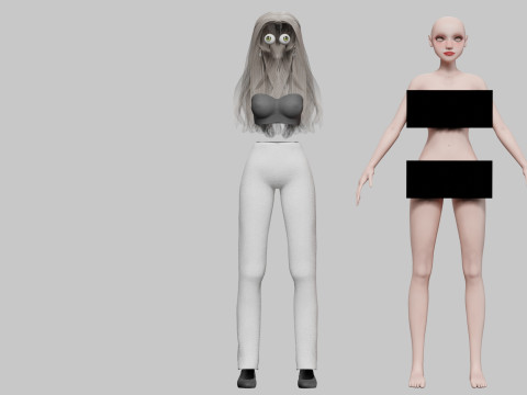 Classic cute Woman V30043 Model 3D