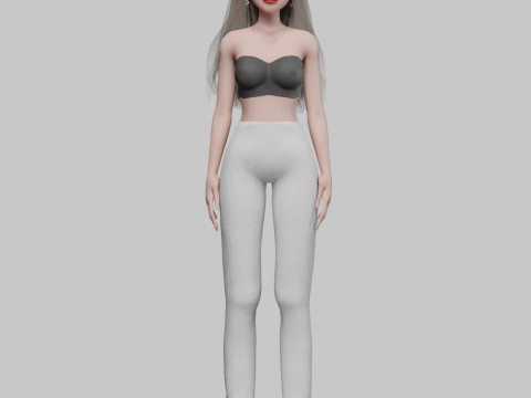 Classic cute Woman V30043 Model 3D