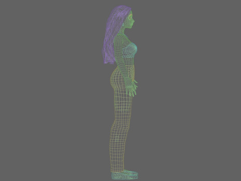Classic cute Woman V30043 Model 3D