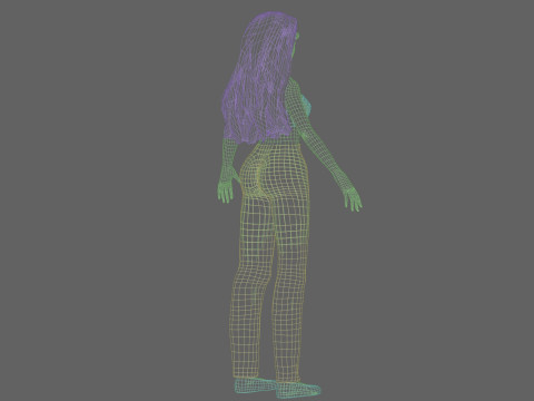 Classic cute Woman V30043 Model 3D
