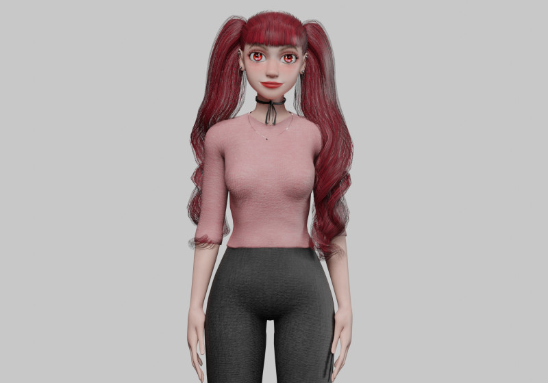 Classic Pretty Woman V36548 3D Model .c4d .max .obj .3ds .fbx .stl .blend 