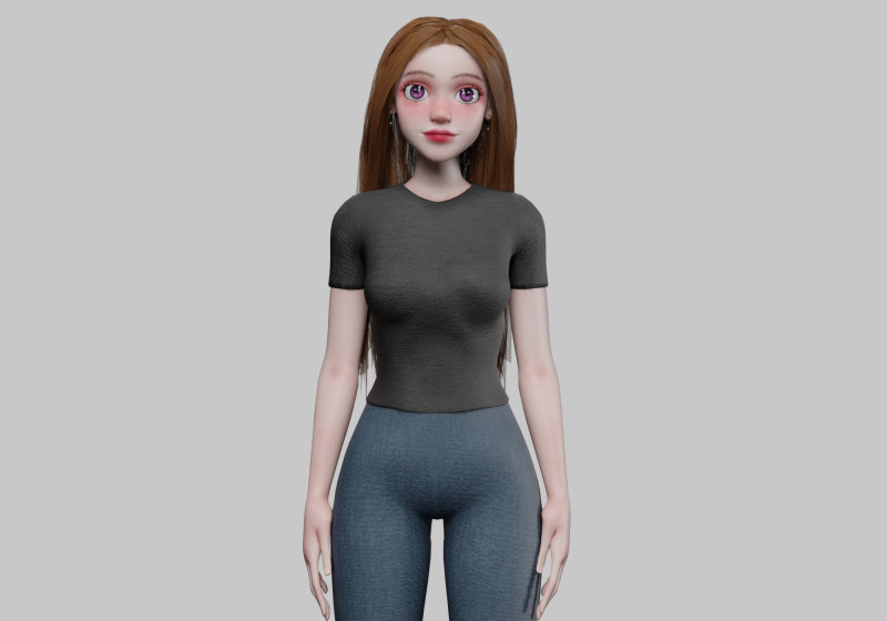 Cool Basic Woman V34228 3D Model .c4d .max .obj .3ds .fbx .stl .blend